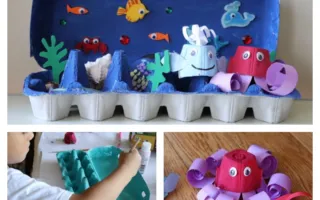 Kids crafts with egg cartons
