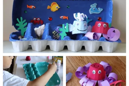 Kids crafts with egg cartons