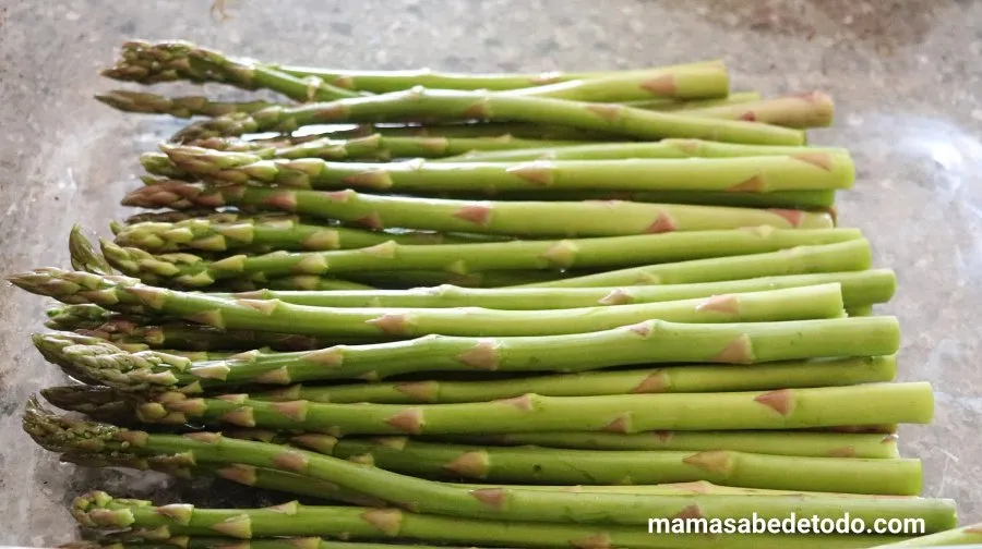 Espárragos verdes al horno