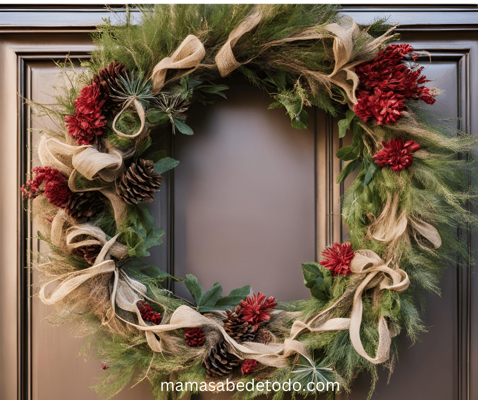 coronas de puerta para navidad