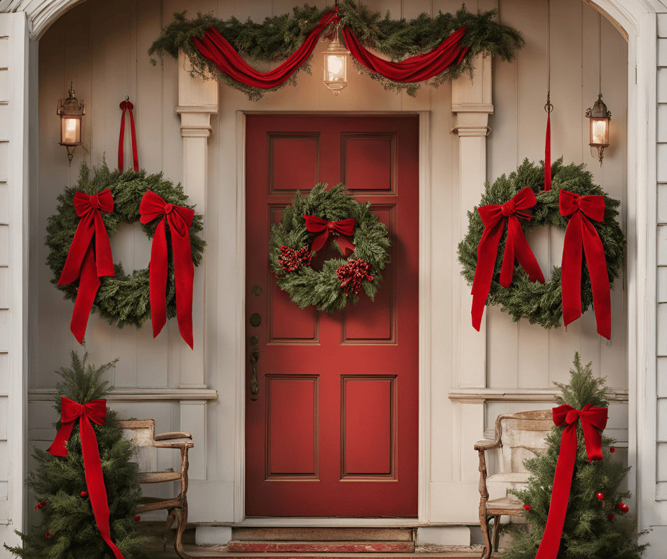 coronas de puerta para navidad